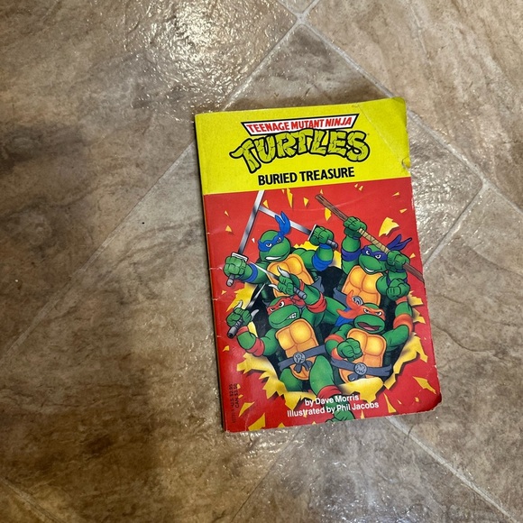 Vintage Teenage Mutant Ninja Turtles Buried Treasure by Dave Morris VTG 1990 - Picture 2 of 6